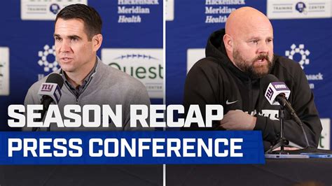 Joe Schoen Brian Daboll End Of Season Press Conference New York