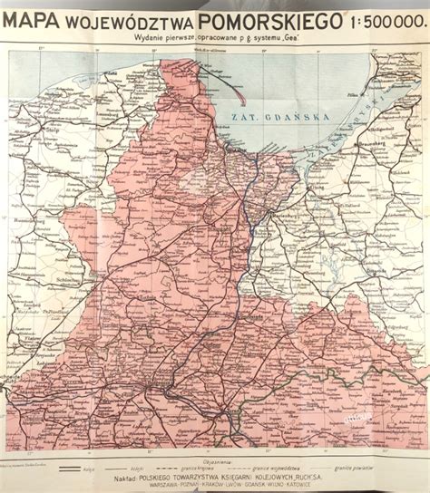 Mapa Województwa Pomorskiego 1 500 000 Wydanie pierwsze opracowane