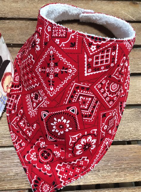 Baby Boy Cowboy Western Bandana Bib Set Baby Boy Cowboy Etsy