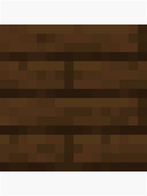 "Minecraft - Dark Oak Plank" Poster for Sale by mcblockpillow | Redbubble