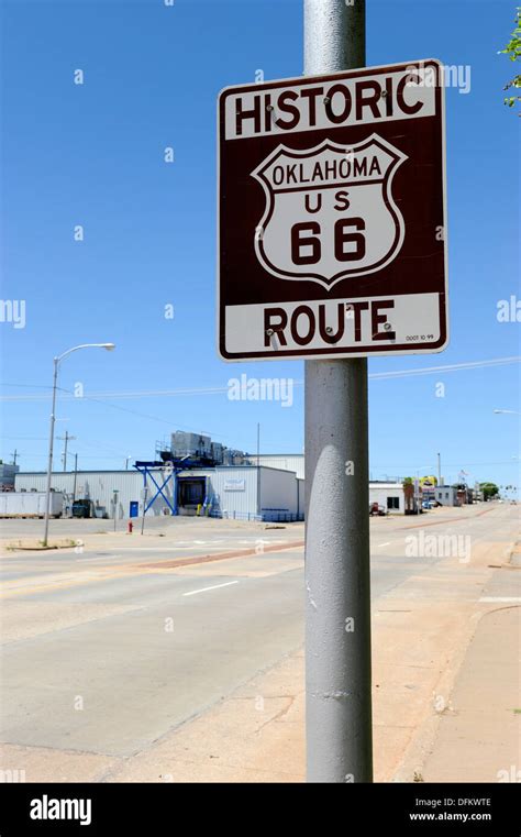 Route 66 Sign Oklahoma Stock Photo Alamy