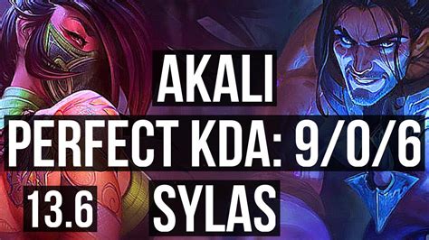 AKALI Vs SYLAS MID 9 0 6 Legendary 600 Games KR Master 13 6