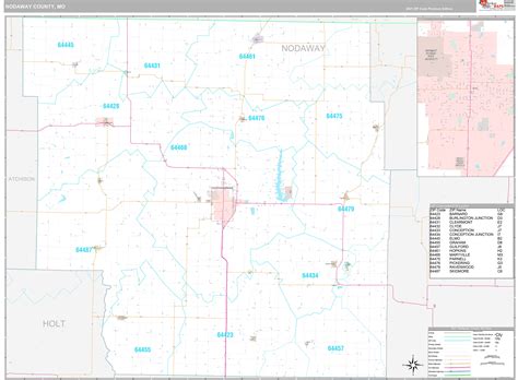 Nodaway County, MO Wall Map Premium Style by MarketMAPS - MapSales