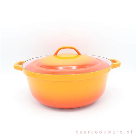 Le Creuset Gietijzeren Braadpan Model C Geel Cm Gaer Cookware