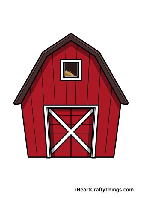 Barn Drawing How To Draw A Barn Step By Step