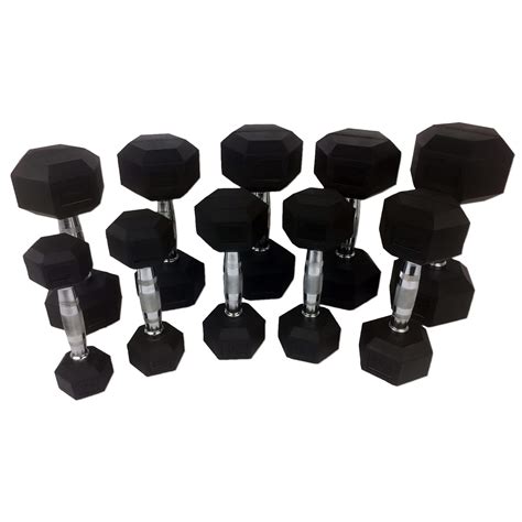 Rubber Dumbbell Set Dumbellset 1 10 Kg Tunturi Fitness