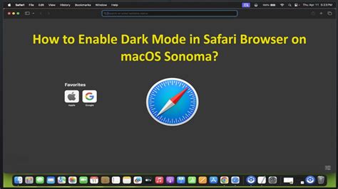 How To Enable Dark Mode In Safari Browser On Macos Sonoma Youtube