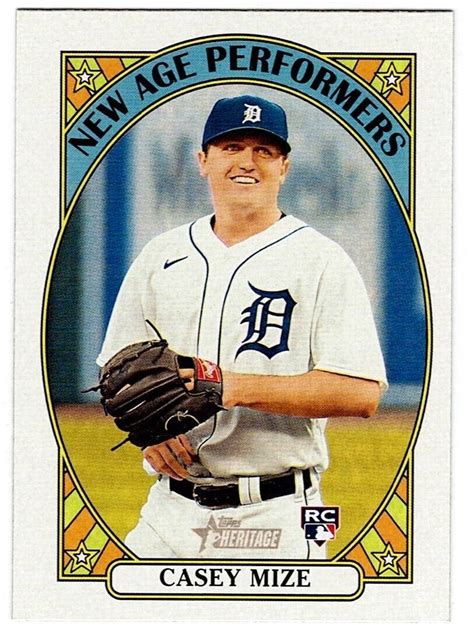 Topps Heritage New Age Performers Casey Mize Rc Nap Ebay