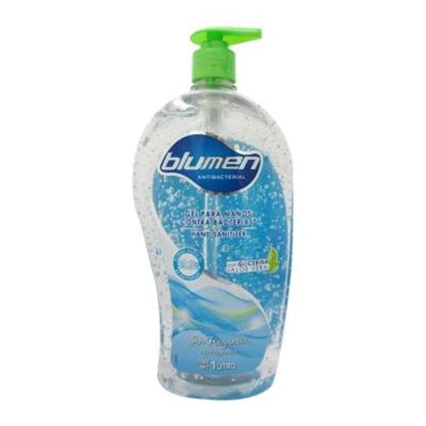 Gel Antibacterial Blumen Para Manos Sin Fragancia 1 L Walmart