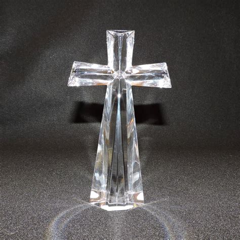 24 Bohemian Lead Crystal Cross Made In Czech Republic With