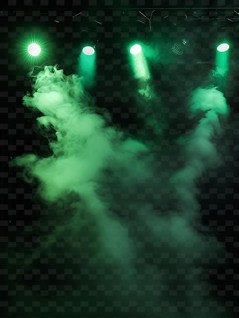 Premium PSD | A stage with green lights and a green light on it