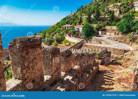 Beautiful Sea Landscape Of Alanya Castle In Antalya District Turkey