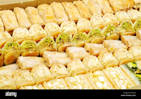 Lebanese fresh sweets Stock Photo - Alamy