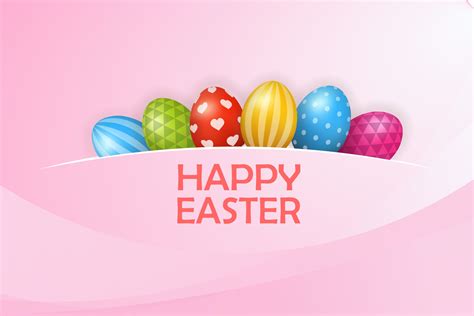 Happy Easter banner template with color eggs 5961249 Vector Art at Vecteezy