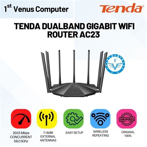 Jual Tenda Dualband Gigabit Wifi Router Ac Tenda Ac Ac