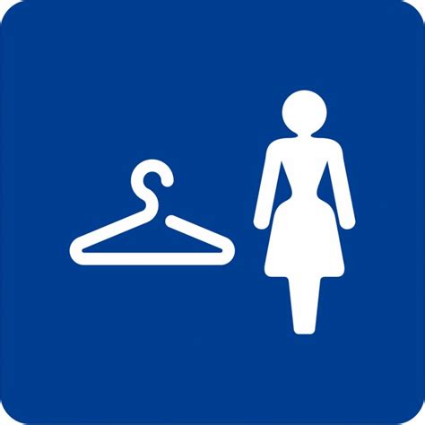 Pictogramme En Alu En Relief Vestiaires Femmes