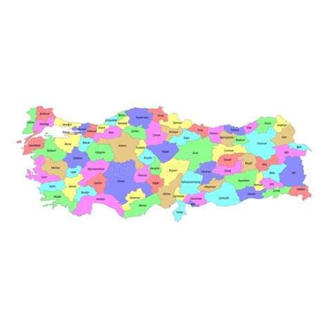 Turkey Political Map Capital Ankara Stock Illustrations Turkey