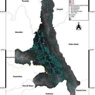 Cuencas hidrográficas representadas en la provincia de Leoncio Prado