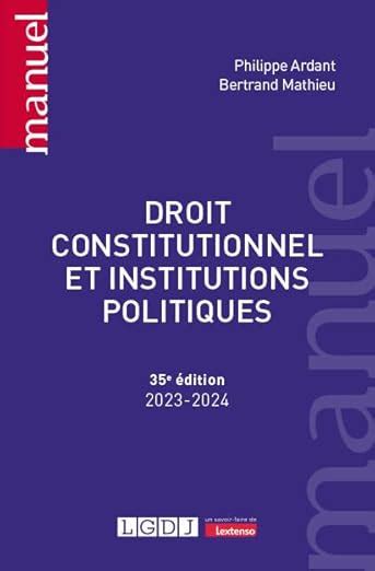 Amazon Fr Droit Constitutionnel Et Institutions Politiques 2023 2024