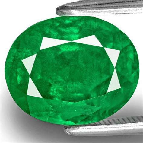 Zambia Emerald Carats Velvety Deep Green Oval Green Oval Deep