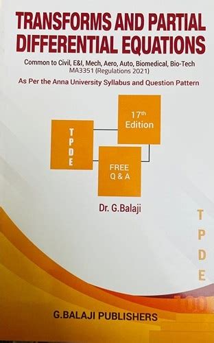 PDF MA3351 Transforms And Partial Differential Equations TPDE Books