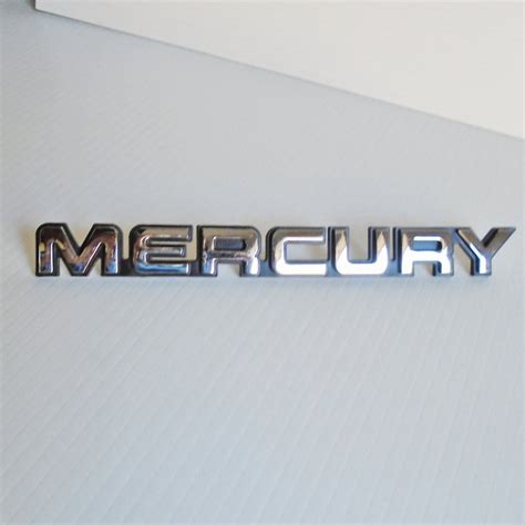 Mercury Car Vehicle Nameplate Emblem, 7.75 inch, Vintage