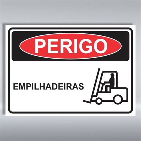 Placa De Perigo Empilhadeiras