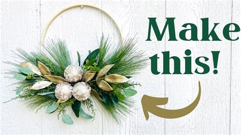 How To Make A Hoop Wreath For Christmas The Easy Way To Make A Hoop