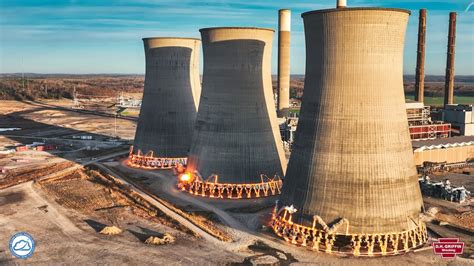 Cooling Towers Demolition Paradise Ky Dh Griffin Wrecking Youtube