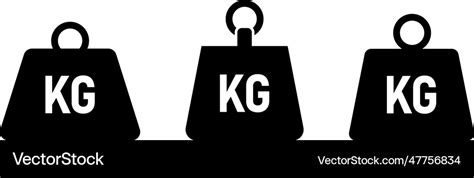 weight kilogram symbol icon royalty  vector image