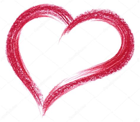 Red Crayon Heart — Stock Photo © Prill 7723387