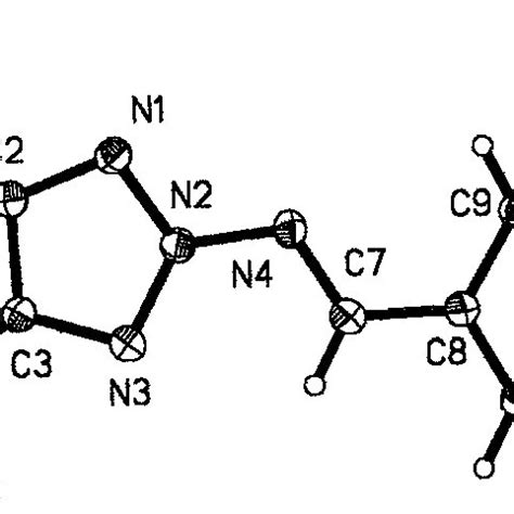 Thermal Ellipsoid Drawing Of Compound 4 With Ellipsoids Drawn At The