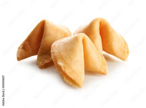 Fortune cookies, isolated on white Stock Photo | Adobe Stock