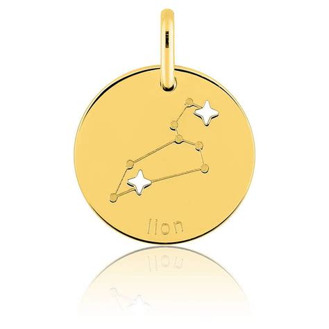 Pendentif Constellation Lion Or Jaune Emanessence Ocarat