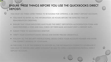 Ppt A Complete Step By Step Guide To Set Up Quickbooks Payroll Direct Deposit Powerpoint