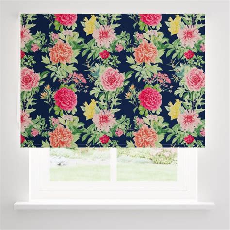 Peony Floral Blackout Roller Blind Dunelm