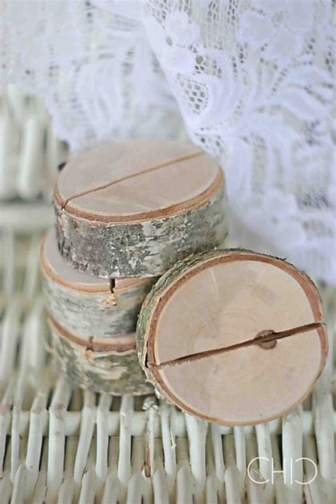 Rustic Wedding Table Card Holders Wooden Place Card Holders SET Of 10