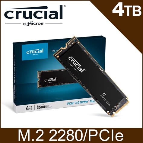 Micron 美光 Crucial P3 4000GB PCIe M 2 SSD PChome 24h購物