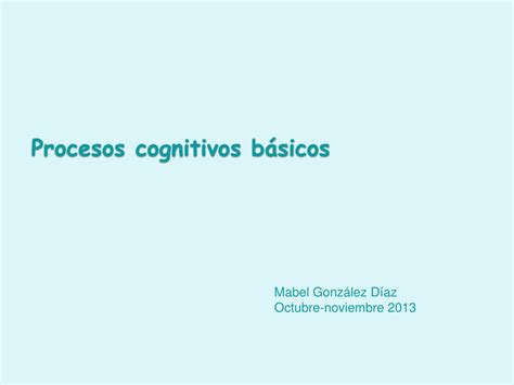 PPT Procesos cognitivos básicos PowerPoint Presentation free