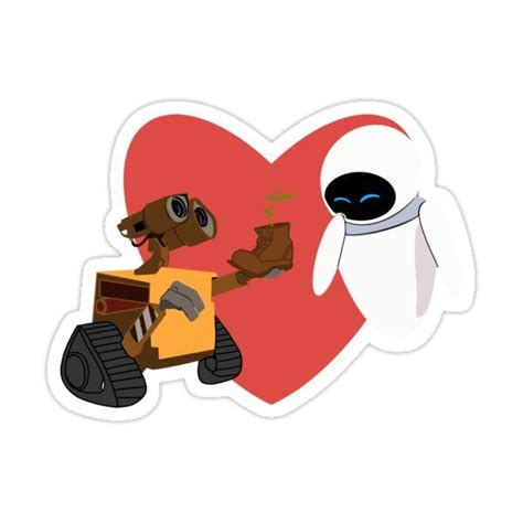 Wall E And Eve Sticker For Sale By Mafaldas Wall E And Eve Disney