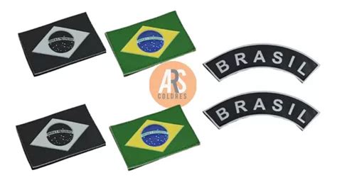 Kit Patch Emborrachado Bandeira Do Brasil Tarjeta Parcelamento