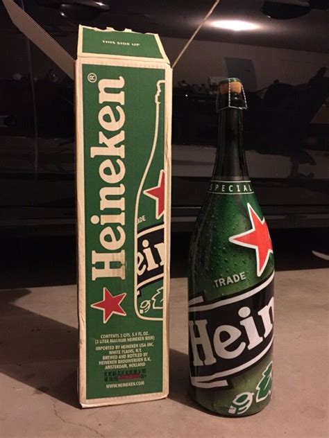 Rare Giant Liter Magnum Heineken Bottle With Original Box Special