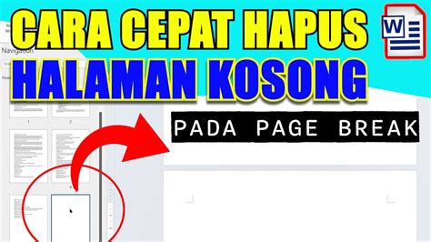 Cara Menghapus Halaman Kosong Di Word Yang Page Break Work Youtube