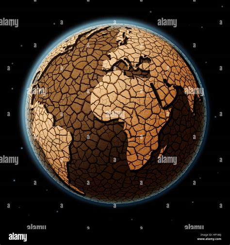 Dry Earth In Space Concept Of Global Warming Stock Photo Alamy