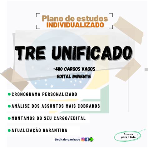 Concurso Tse Unificado Cronograma De Horas Por Dia Plano De