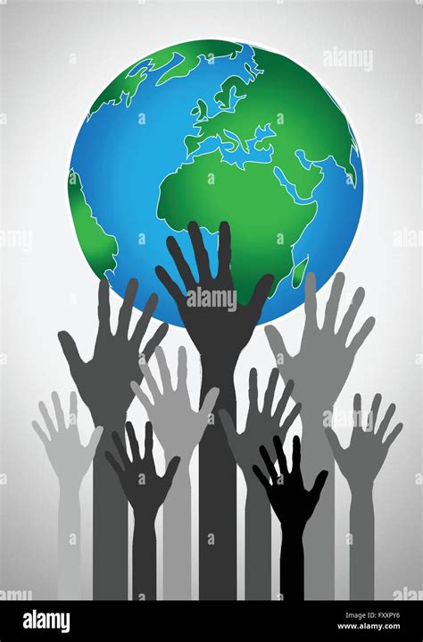 Hand Holding World And Globe Hands Idea Stock Vector Image Art Alamy