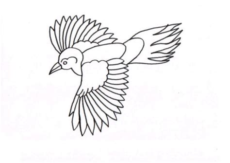 Coloriage Oiseau en vol dessin gratuit à imprimer