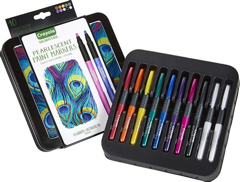 Crayola Signature Pearlescent Paint Marker 10 Pkg Ebay