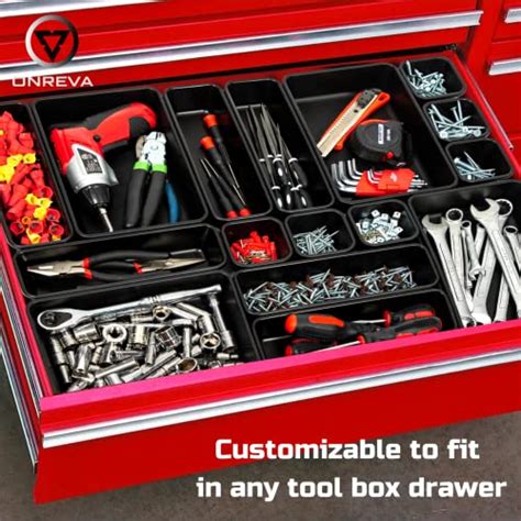 Onreva 32pcs Tool Box Organizer Tray Dividers Set Toolbox Organizer