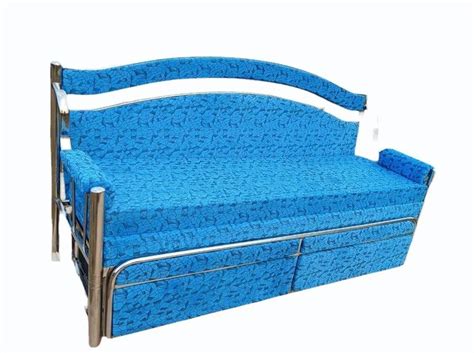 Polished Blue Stainless Steel Sofa Cum Bed For Home Size X Feet At